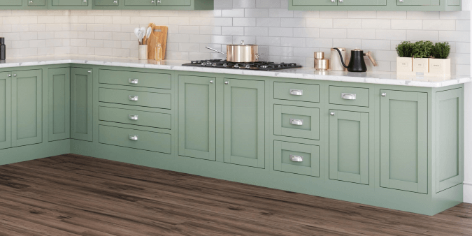 Flush Toe Kick Shaker Kitchen