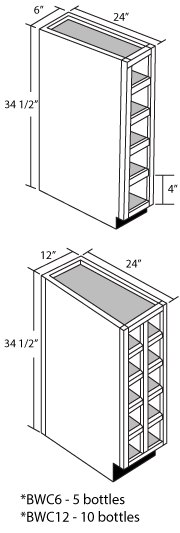Wine Base Cubby Cabinet