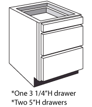 3 Drawer Bank Vanity