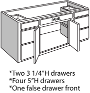 6 Drawer Combo Vanity