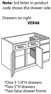 2 Door w/Stile Combo Vanity
