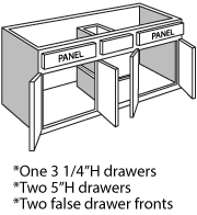 4 Door Combo Vanity
