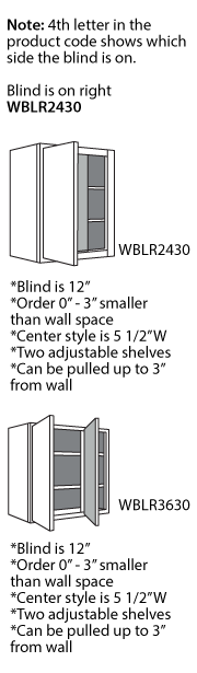 30" High Blind Corner