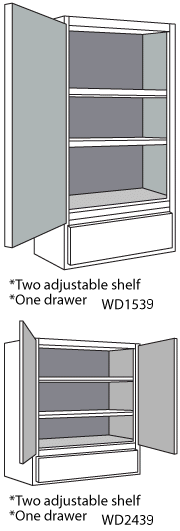 39" High with Drawer