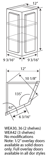Angle End Wall Cabinet