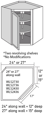 30", 36" & 39" w/Lazy Susan