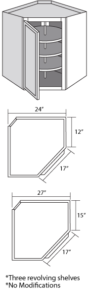 42" High with Lazy Susan